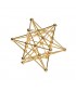 Dodecaedro Estrellado. Fabricado en latón dorado