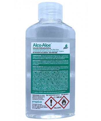 ALCO ALOE SOLUCIÓN 100 ml. Desinfectante de manos